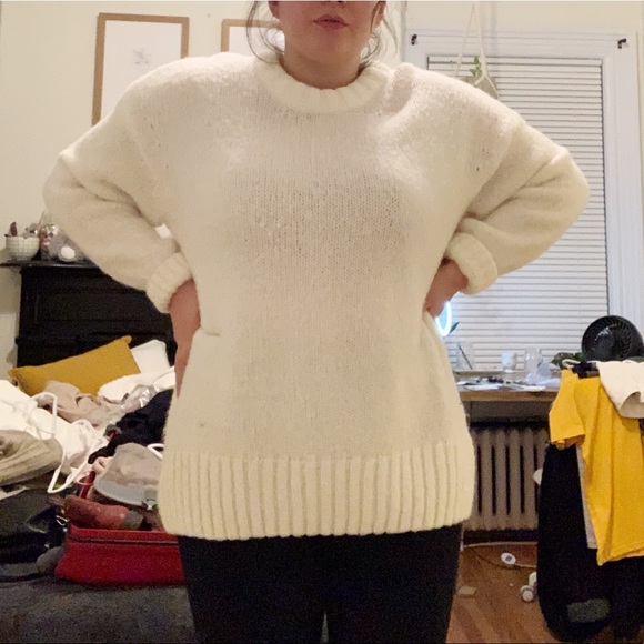 Urban outfitters long knit cream sweater - Picture 2 of 5